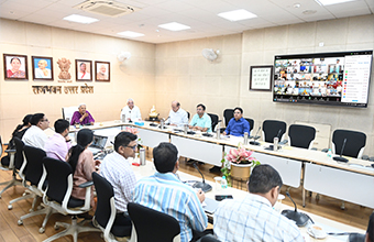 Image of The Governor held a review meeting with the officials regarding the ongoing projects at Dr. Ram Manohar Lohia Avadh University.